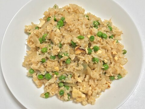 簡単! 豆腐とグリーンピーズの焼き飯